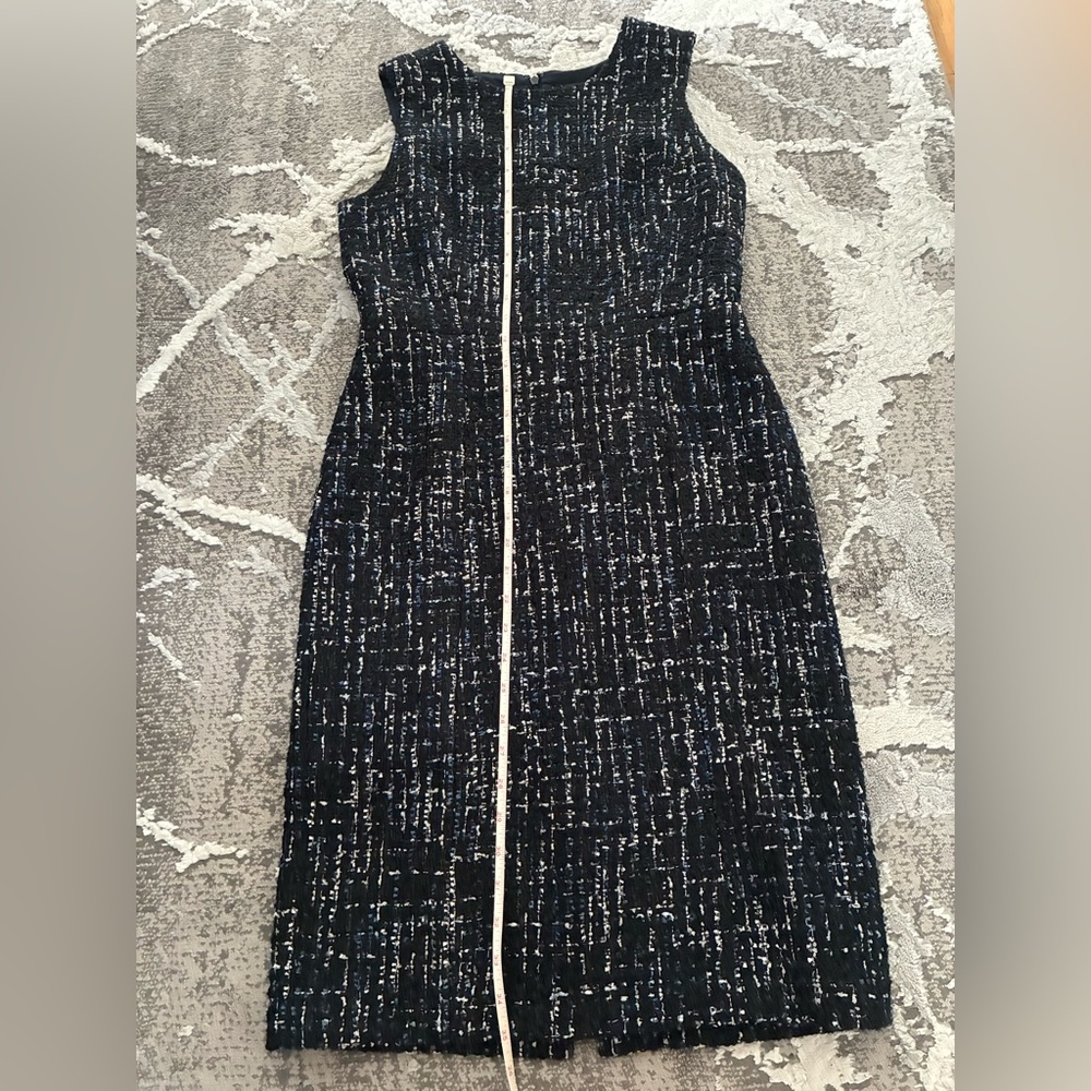 Ann Taylor tweed dress Sz 2 work career business tailored sheath sleeveless - Picture 6 of 7